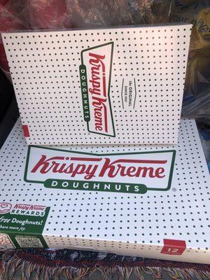 6 pack and a Original Glazed Dozen