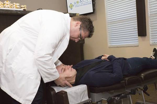 Dr. Erik Roach is not only the owner, but also gives Chiropractic care daily.