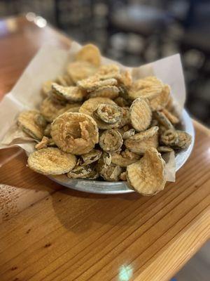 Fried pickles and fried jalapeños