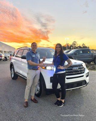 Congratulations to Katie on her new Explorer!