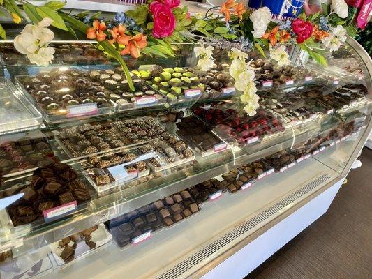 Assortment of chocolate truffles