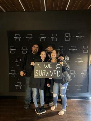 The after picture because we escaped!!!