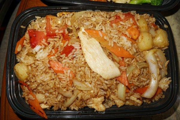 Pineapple chicken fried rice