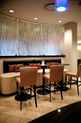 The seating area in the bar at Plaza One Grille