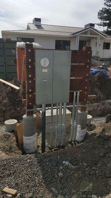 New 400 amp underground service and panelboard for one of our custom residential projects.