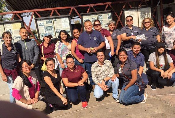 Staff and volunteers taking Sierra Vista residents for a fun morning at The Big Fresno Fair!