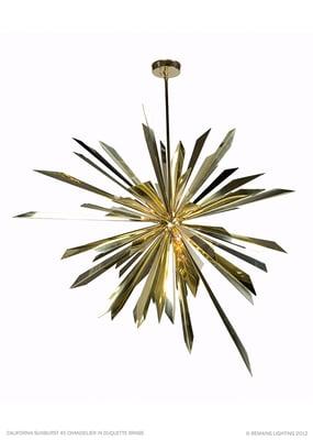 California Sunburst Chandelier by Tony Duquette for Remains Lighting