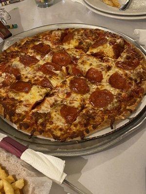 Pepperoni and sausage