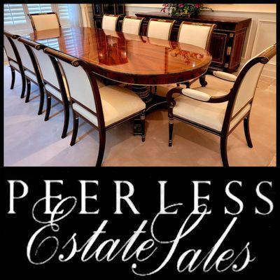 We liquidate high end luxury properties! This pristine dining set MADE IN AMERICA was over $35,000 retail