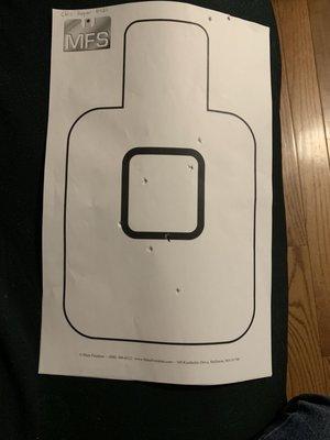 My practice target.