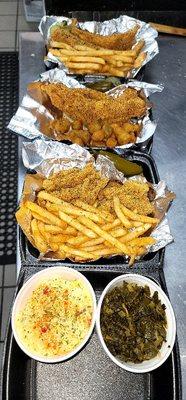 Catfish (real) & seasoned fries