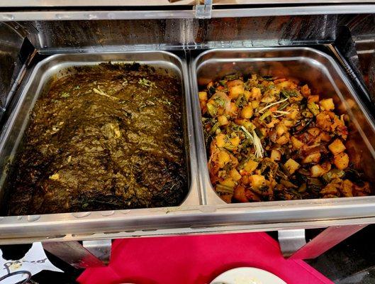 Saag Paneer & Potato curry.