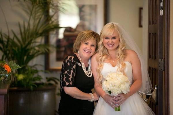 Fairy Godmother Denise and one of her brides.