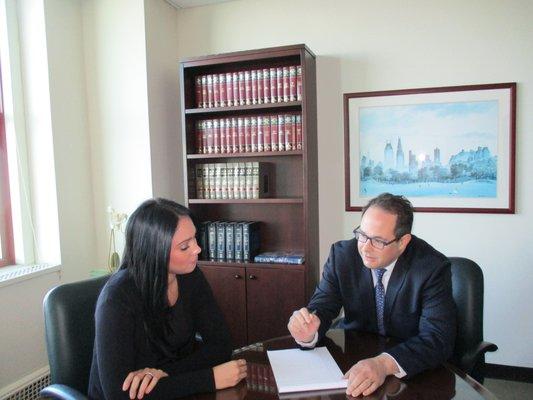 Rapaport Law Firm, Attorney Marc Rapaport with Client