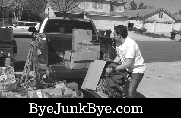 Hauling away items to donation center in Temecula, CA.