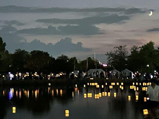 Lanterns on the water