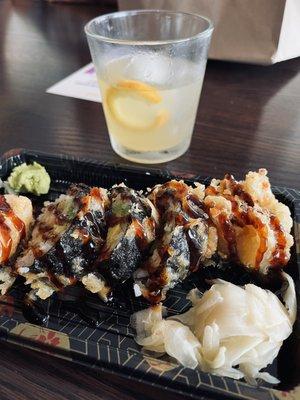 Shrimp tempura sushi