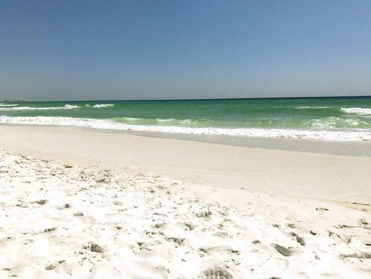 Beautiful white sandy beach! We watched dolphins play!