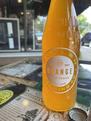 Orange cane sugar soda