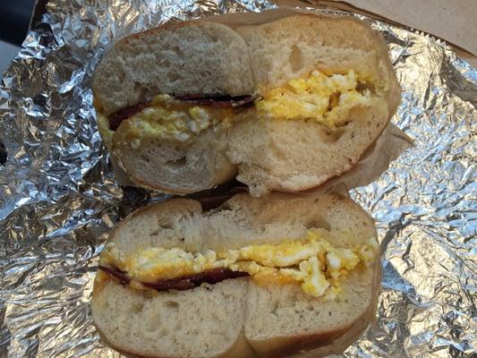 $6 bacon egg and cheese. Where the bacon at?