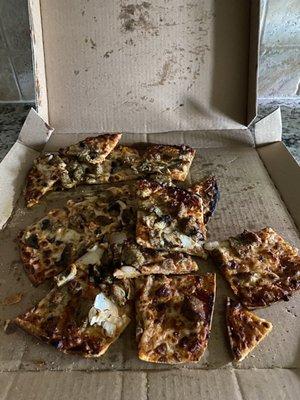 My pizza when I opened the box