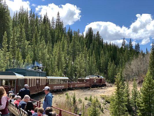 Train and scenery.