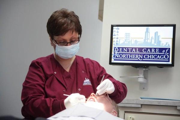 Our wonderful hygienist, Marina.