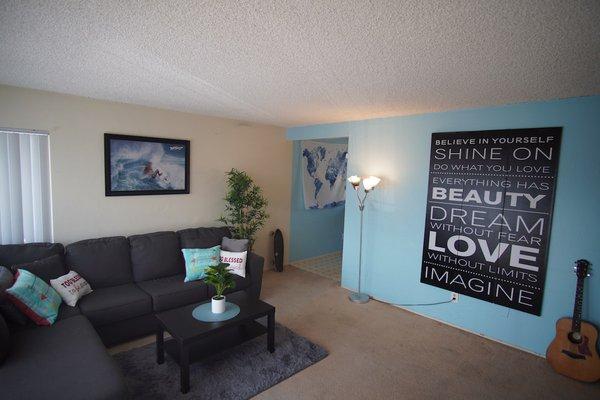 Our living-rooms get a make-over once in a while! If you move-in and feel like your living-room need one, let us know!!