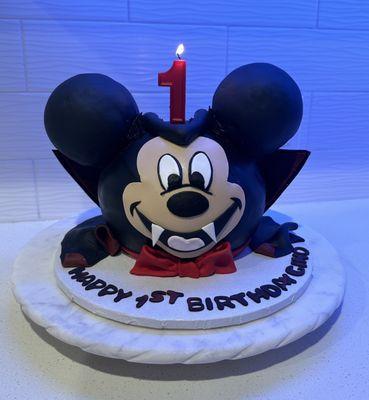 Vampire Mickey Mouse cake