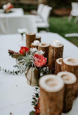 Rustic event decor available for rent.