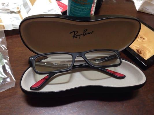 Ray Ban Prescription transitional lens and frame.