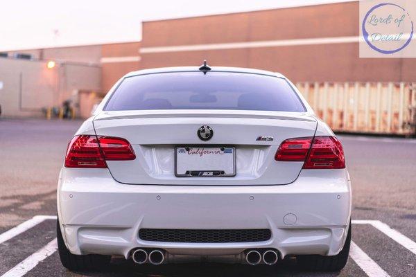 Rear view of M3 polished and waxed