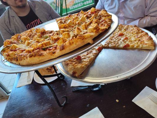 Veggie Manchurian and corn pizza