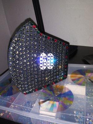 A mask i made using Swarovski Crystals