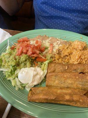 Fish tasting and smelling beef taquitos