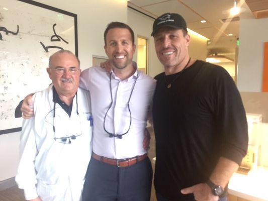 Our patient and friend Anthony Robbins after his teeth cleaning.