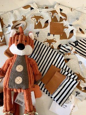 Children's gift, baby outfit and stuffed animal