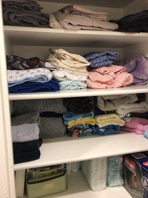 AFTER photo of linen closet