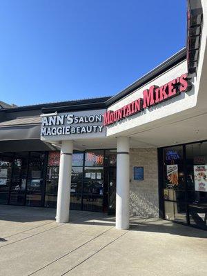 Ann's Salon Store Front, Greenhouse Marketplace Shopping Center, San Leandro, CA.