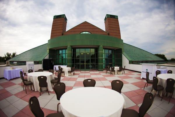 wedding reception on patio