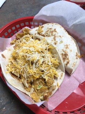 Breakfast Tacos available all day