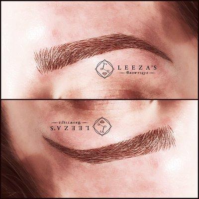 Microblading, 14 months touchup by Leeza.