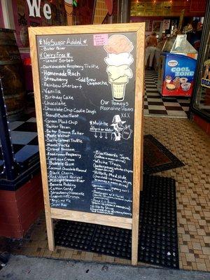 Menu board.