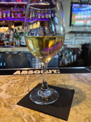 Happy hour! $10 wine  and $6 draft beers