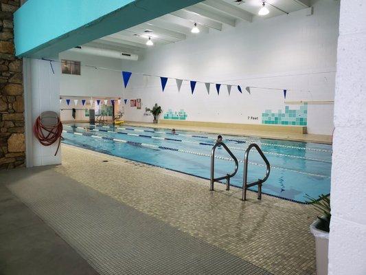 Cool North pool for lap swimming.