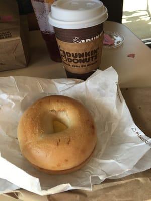 Angus Steak Bagel and Cappuccino