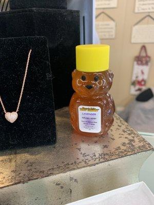 Cute bottle of honey