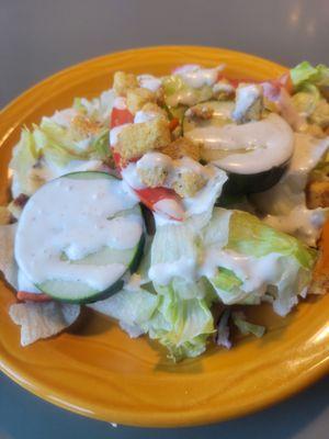 House salad with Ranch