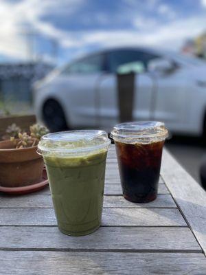 Matcha and cold brew