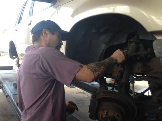 joe replacing some worn front parts